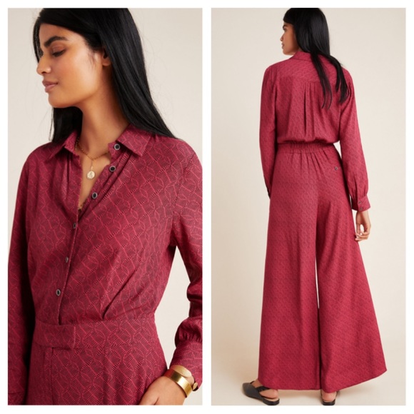 ❌SOLD❌ Anthropologie Loveland Wide-Leg Jumpsuit - Picture 2 of 9